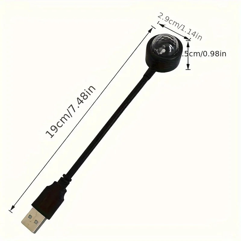 Magic Ball Light Car Roof Night Light, Car Interior Light Car Ceiling Interior Light Portable Adjustable Qme black 19cm