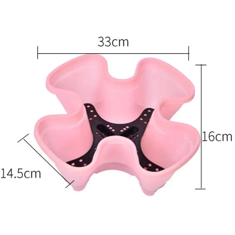 Multi-layer Strawberry Planter Tower Home Garden Vertical Stackable Qme Pink 4 petals