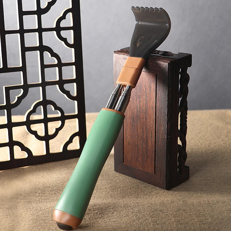 Stainless Steel Retractable Scratcher Portable Telescopic Back Itch Qme Green