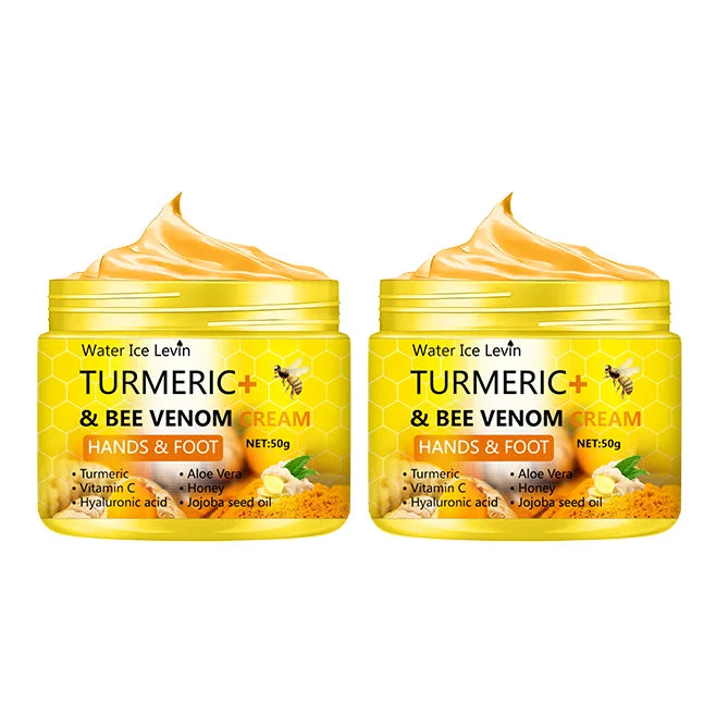 Turmeric Bee Venom Anti-Drying Crack Foot Cream Hand Cracked Repair Skin Removal Care Cream Dead Feet Hand Skin Qme 2pcs