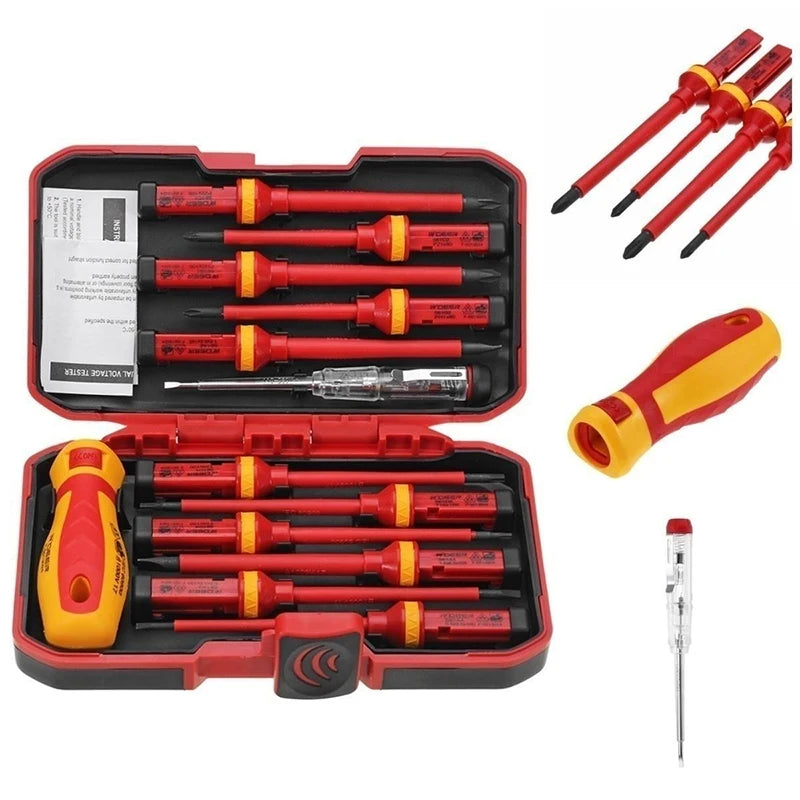 Electrician Repair Tools 1000V Changeable Insulated Screwdrivers Qme