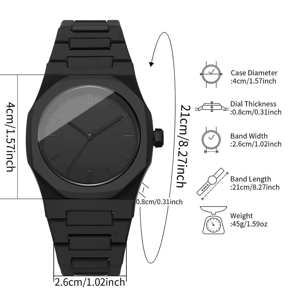 2026 Fashion Versatile Watch Men's Watch Plastic Men's Quartz Watch Qme