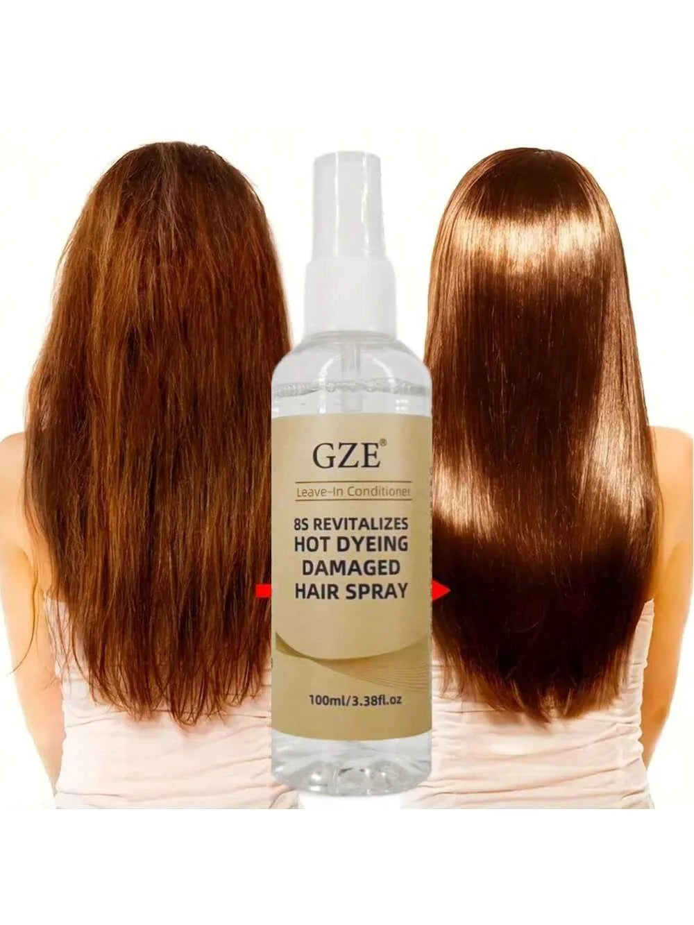 GZE 8 Seconds Hair Spray Professional Keratin Mist Smoothing Straightenig Soft Damaged Frizz Hair Care Product, Frizz Control Qme
