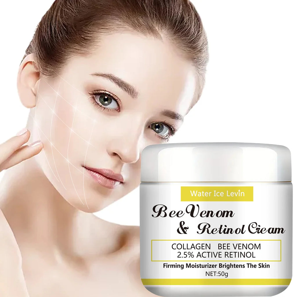 Bee Venom Retinol Cream Soothing moisturizing lotion with natural honey for all skin types, fresh fragrance for daily use Qme