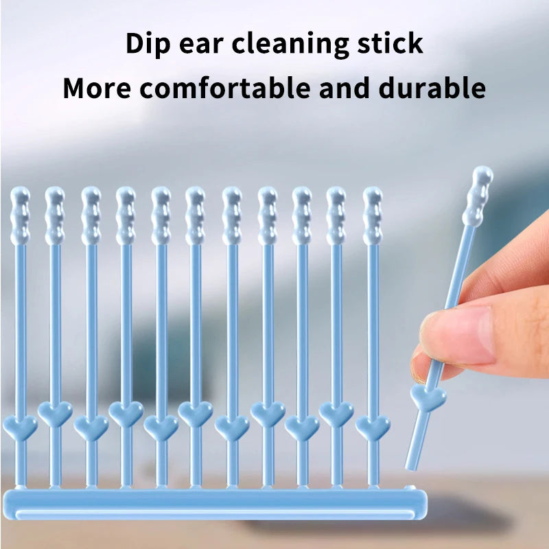 Box Ear Swabs Silicone Disposable Soft Cleaner Sticky Earwax Remover Qme