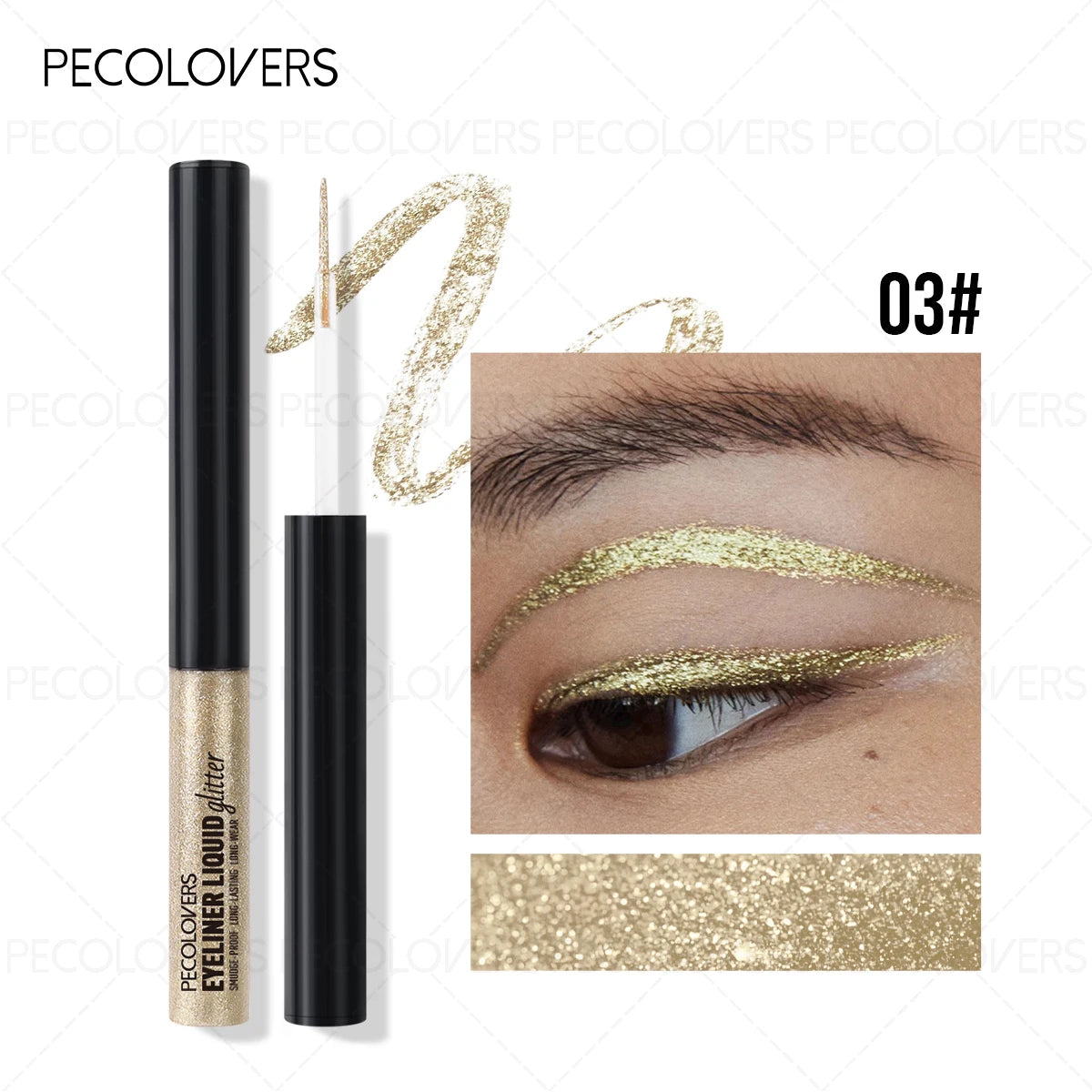 Dip-on Eyeliner Fine Shimmer Multi-color Options Suitable Various Qme 03