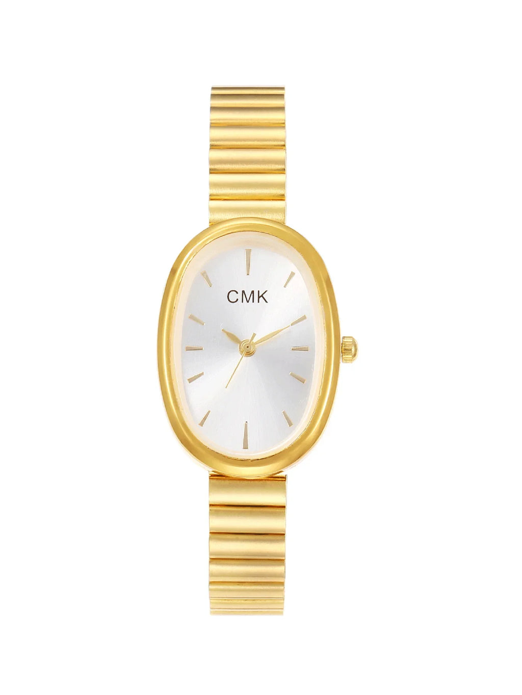 2pcs Elliptical quartz watch for women, light luxury, casual, niche, business trend, women's watch Qme