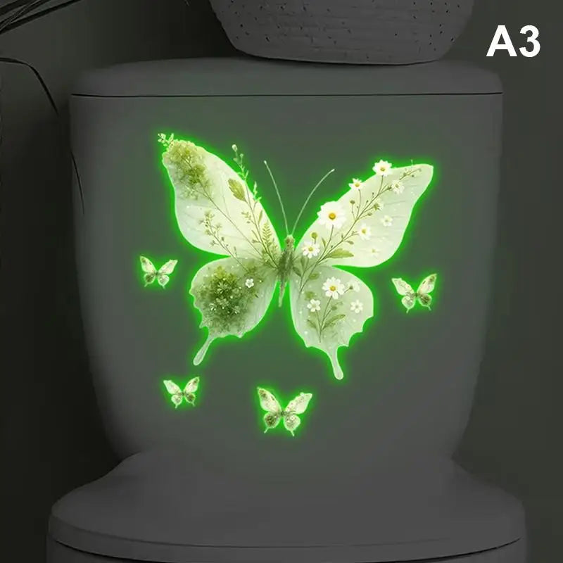Luminous Koi Fish Decal - Removable Sink & Toilet Sticker - DIY Feng Shui Decoration for Modern Bathroom Renovation Qme A3