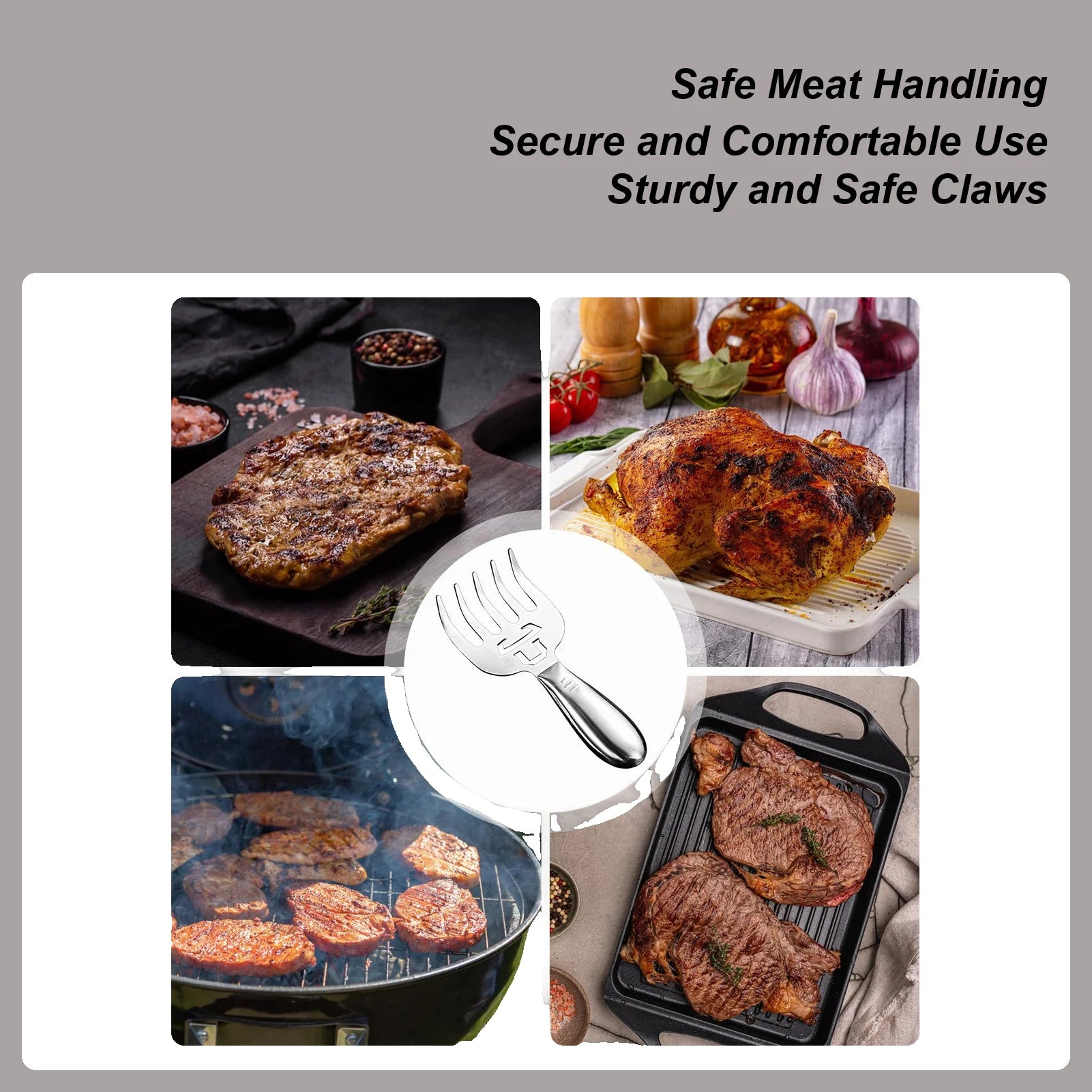 Bear Claws Meat Shredder Stainless Steel Barbecue Kitchen Cooking Qme China Mainland