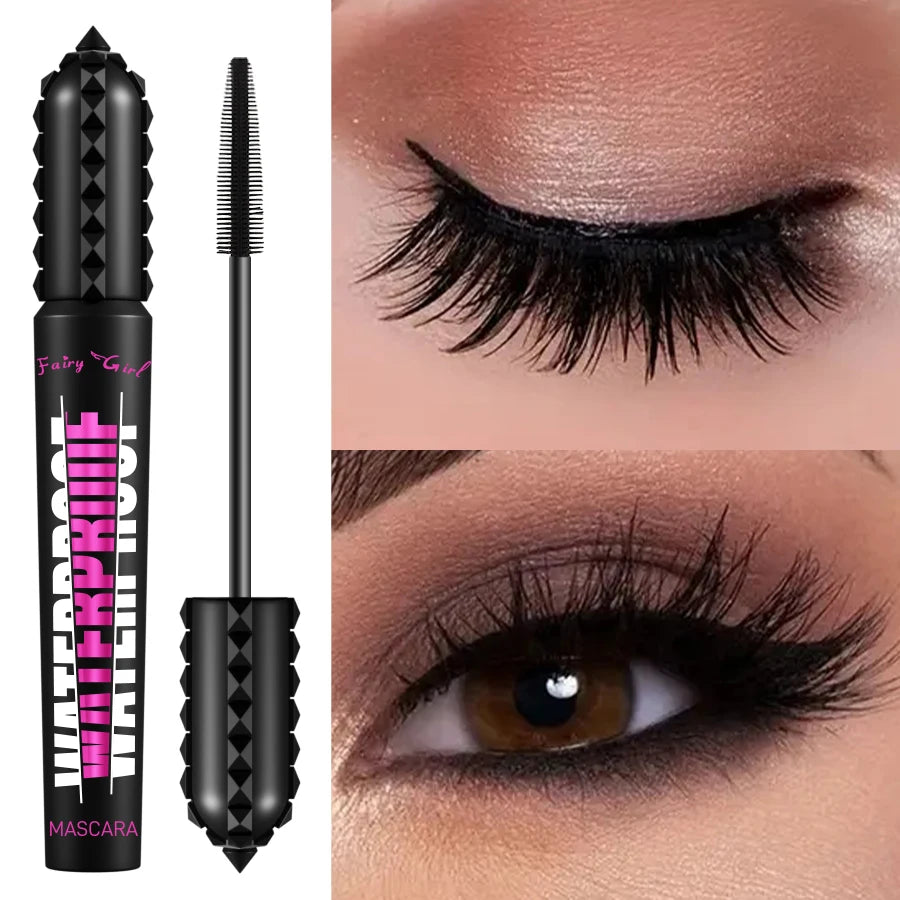 Black Waterproof Mascara All Lengthening Make Up Products Eyelash Qme