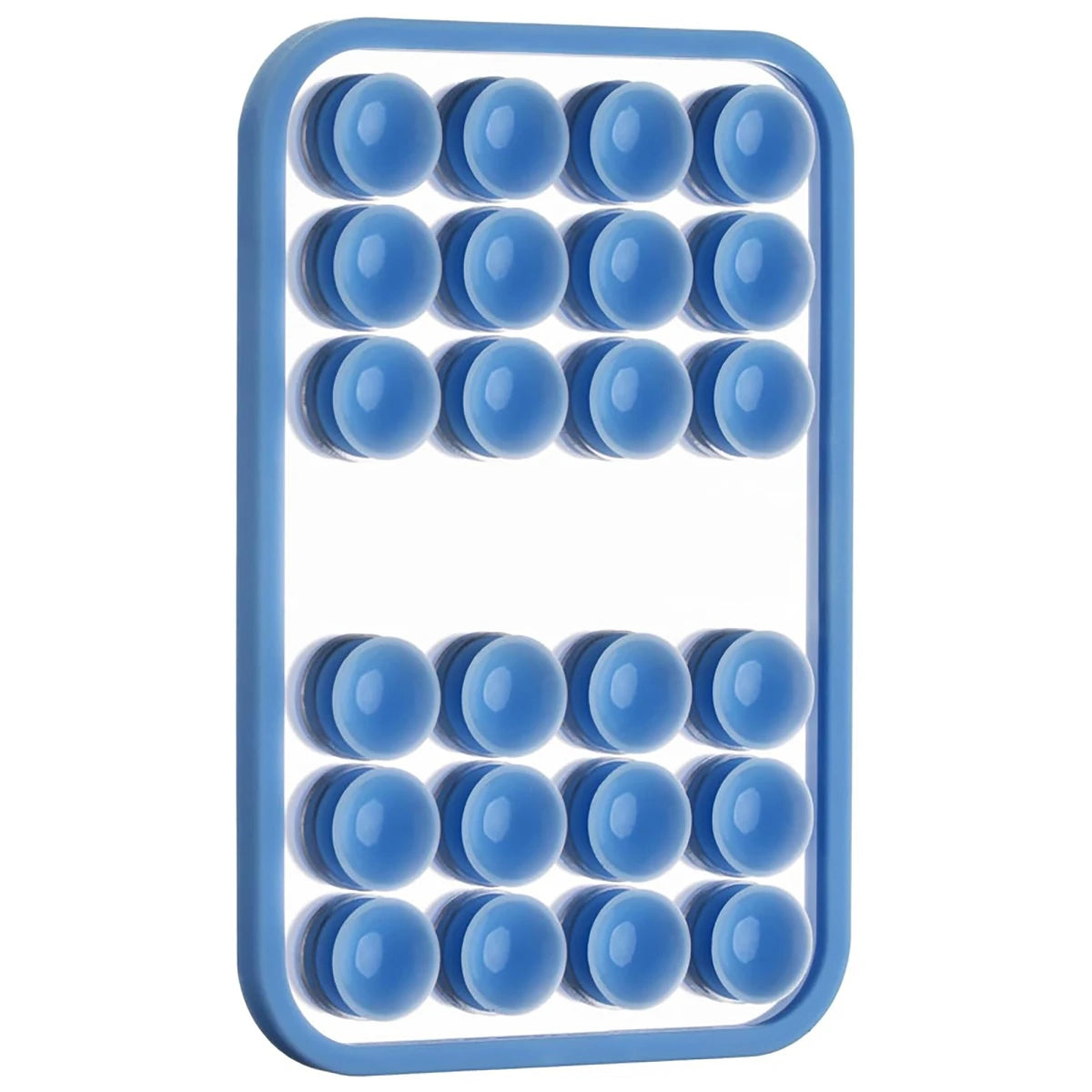 Upgraded Version 24 Suction Cups Mirror Silicone Cup Phone Holder Qme blue