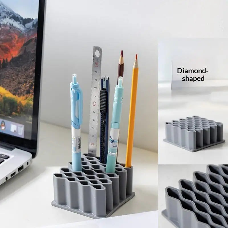 Creative Durable Desktop Brush Holder Pencil Paint Brushes Silicone Qme
