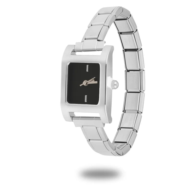 Fashion Women's Stainless Steel Square Triangle DIY High Quality Watch Bracelet Bangle Party Friend Wife Birthday Jewelry Gifts Qme Style 32