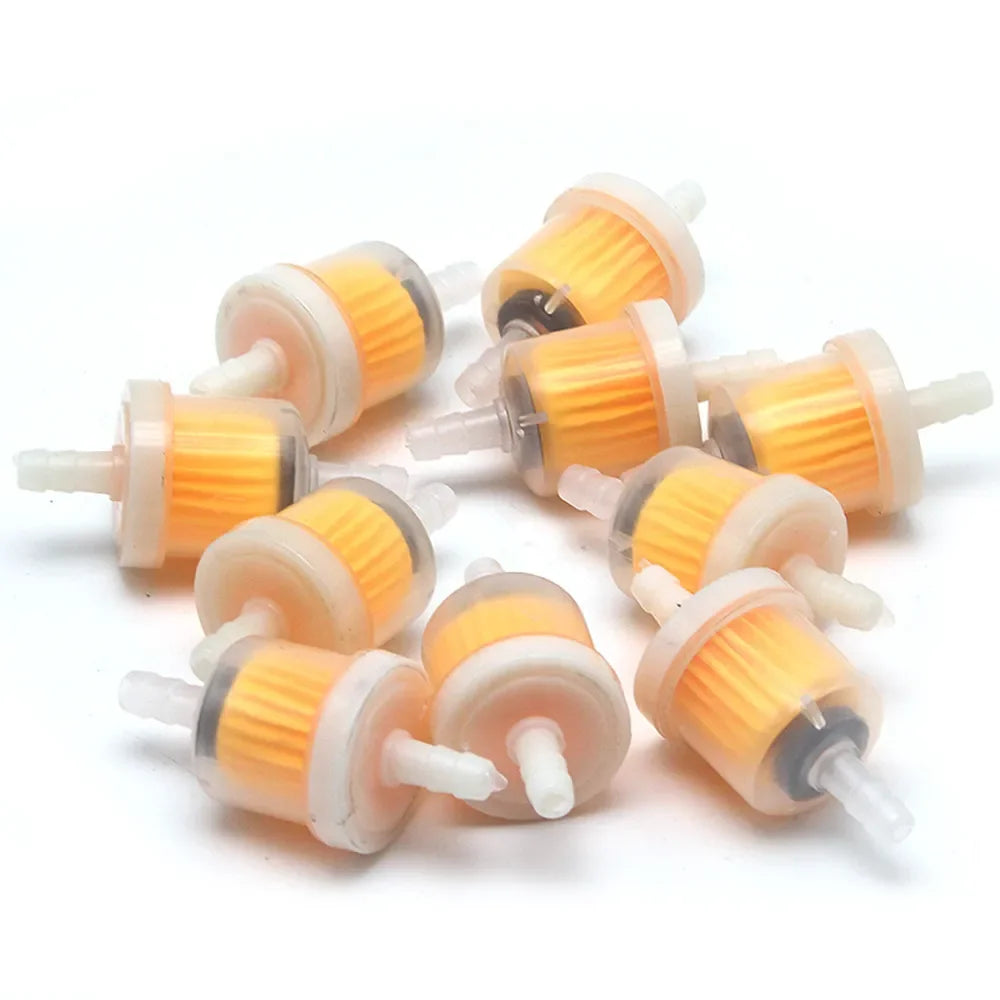 Universal 10Pcs/set 6mm Hose Motorcycle Petrol Gas Fuel Gasoline Oil Filter For Scooter Motorcycle Moped Scooter Dirt Qme Default Title