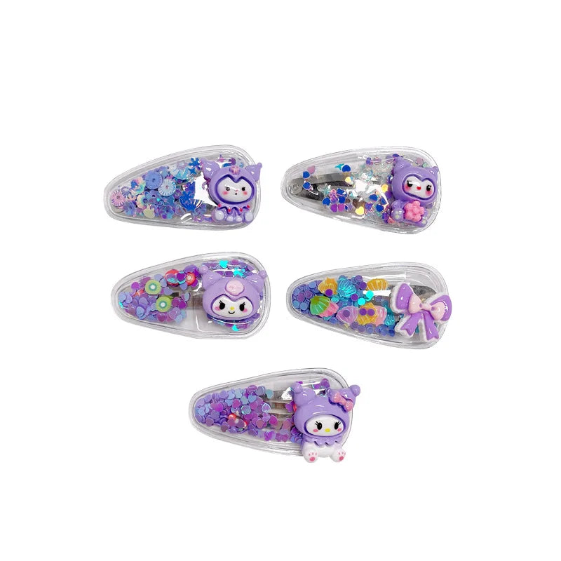 Hello Kitty Kuromi Hair Clip Student-style BB Clips Bangs Sides Qme