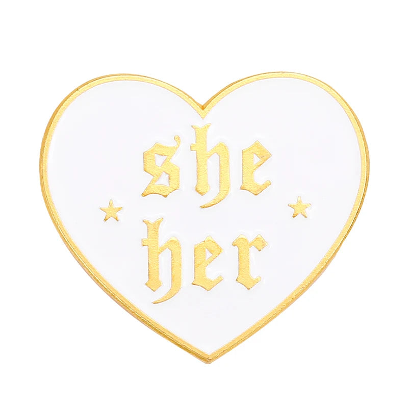My Pronouns Enamel Pins Cats Butterfly He Him She Her They Them