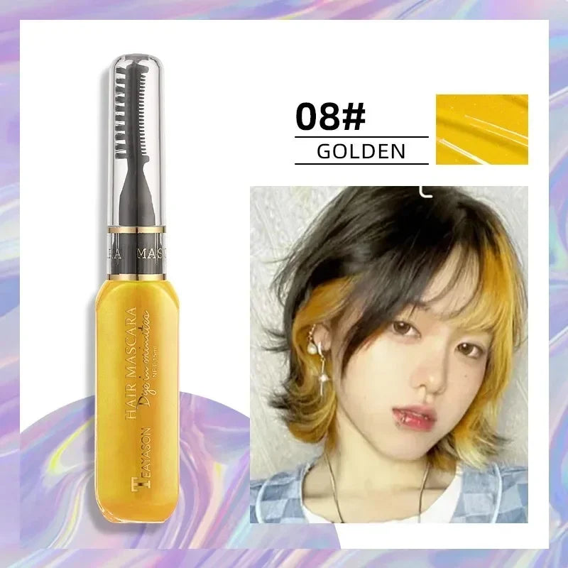 One-off Temporary Hair Coloring Disposable Hair Coloured Chalk Wax for Hair Cover Fashion Design Washable Non-toxic Beauty Tools Qme B-08