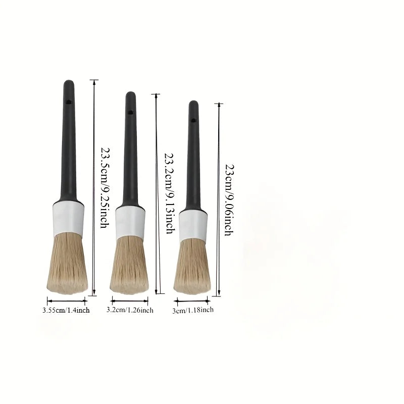 Ultra-Soft Car Detail Brushes - Perfect for Cleaning Badge Wheels, Interior Decorations, And Air Vents. Qme