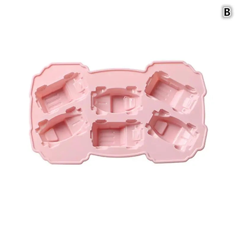 4 6 8 Cavities Car Train Silicone Mold Vehicles Crayon Making Qme Pink B