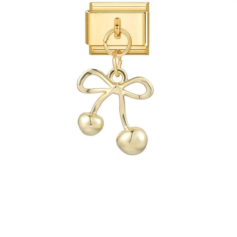 Luxurious Italian Steel Stainless Pendants Inlaid Artificial Zircon