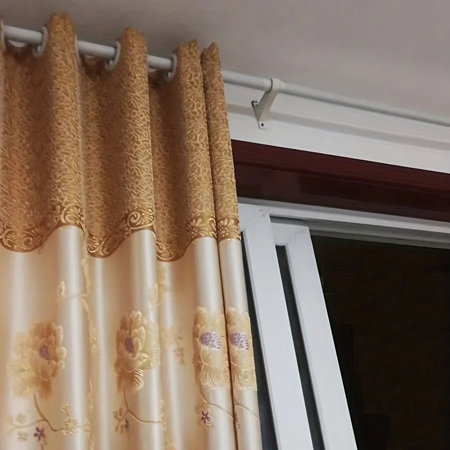 Curtain Rod Bracket, Heavy Duty Metal Wall Mount Support for Curtain Poles Qme