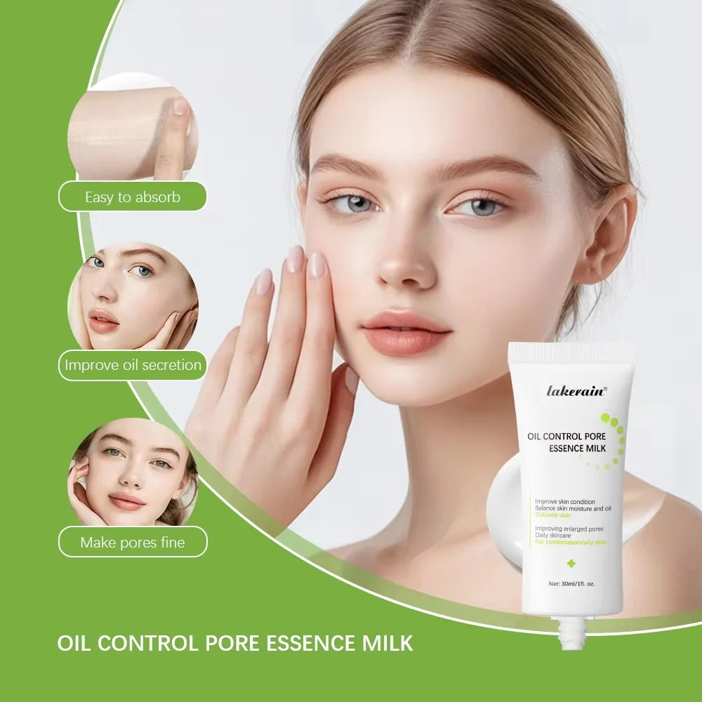 30ml Oil Control Pore Essence Milk Smoothes Pores And Moisturizes Skin With A Refreshing Non-greasy Essence Skin Care Products Qme
