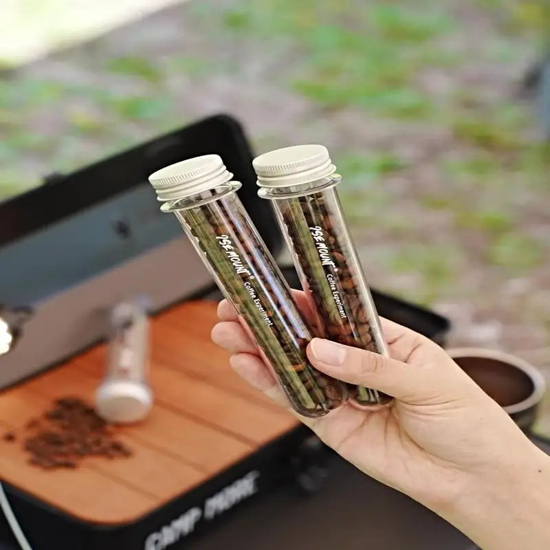 Coffee Bean Storage Tube Aluminum Tool Bottled Tubes Grain Wooden Qme