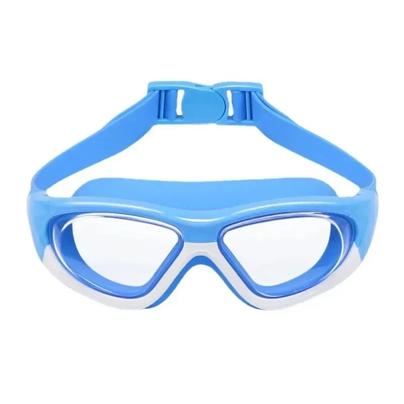 Anti-fog Kids Swim Goggles Large Frame UV Protection Silicone No Qme A