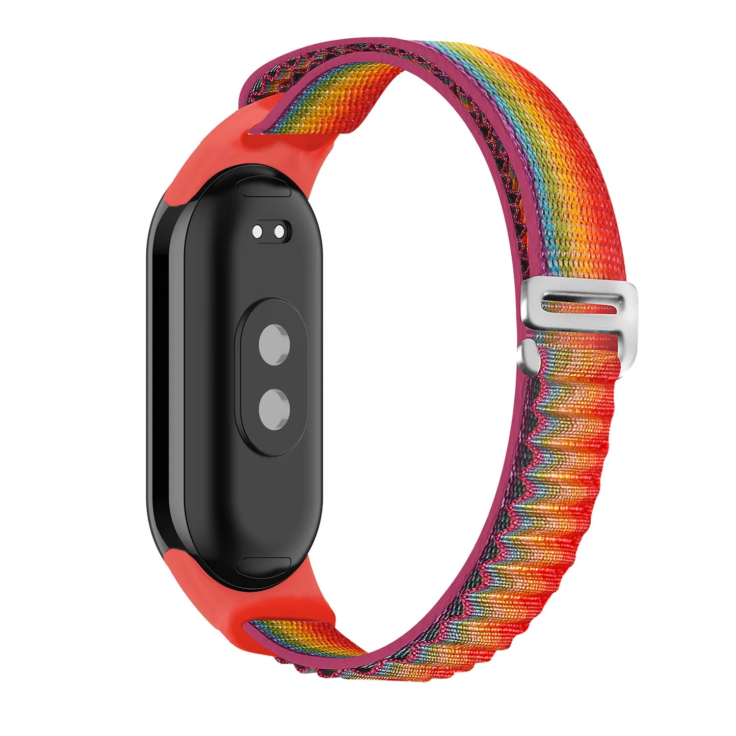 Adjustable Alpine Loop Strap for Xiaomi Mi Band 8 Breathable Elastic Soft Stretchy Wristband Compatible with Mi Band 8 NFC Qme Rainbow Color for Mi Band 8