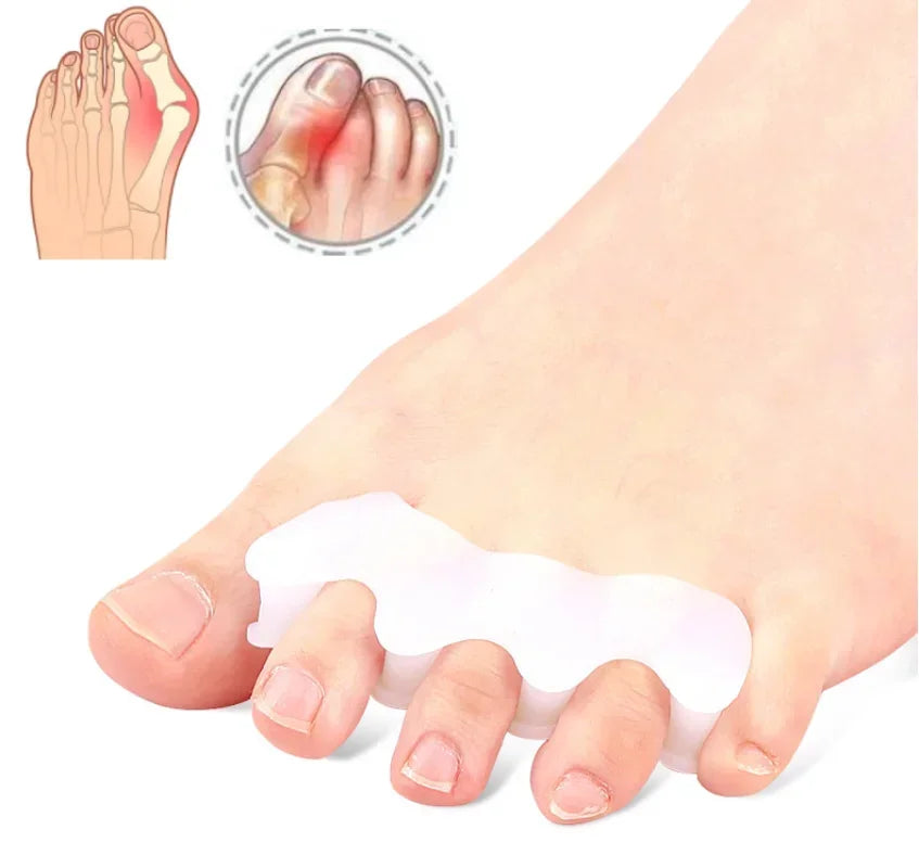 Hard Silicone 3-Hole Toe Separators Spacers Daily Foot Comfort Qme