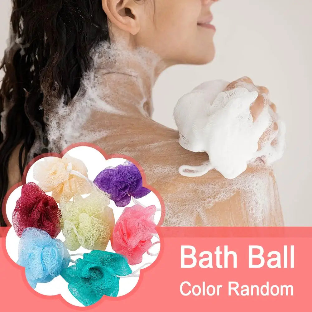 Mesh Bath Sponge Balls Soft Shower Foaming Body Scrub Exfoliating Qme