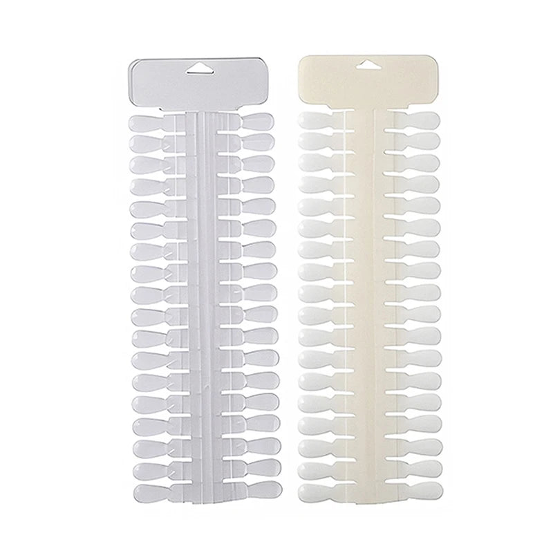 Natural Clear Card Removable Nail Art Display False Tips Rack Qme