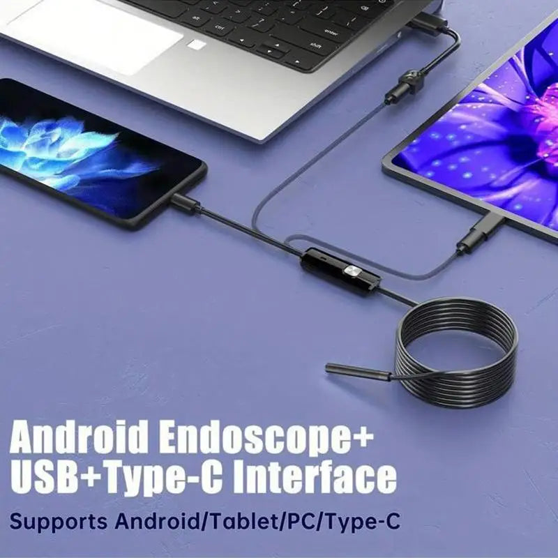 1 Mini Borescope Camera Wired 100w Pixel USB Typec Android Lens Qme
