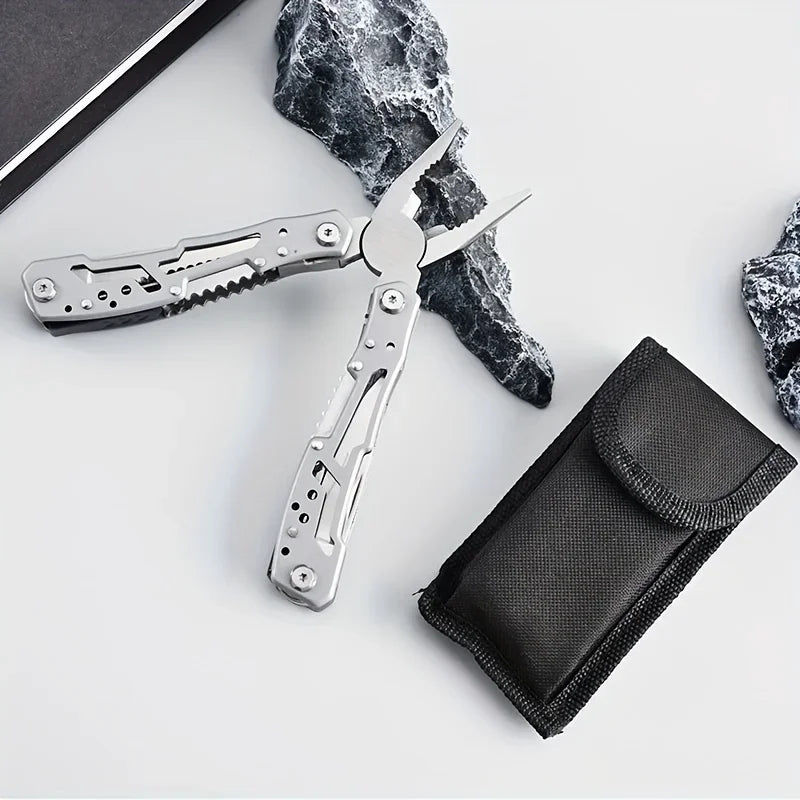 Durable Nylon Folding Knife Sheath - Double-Layer Oxford Cloth Storage Pouch for Shockproof Multi-Tool Organizer Qme