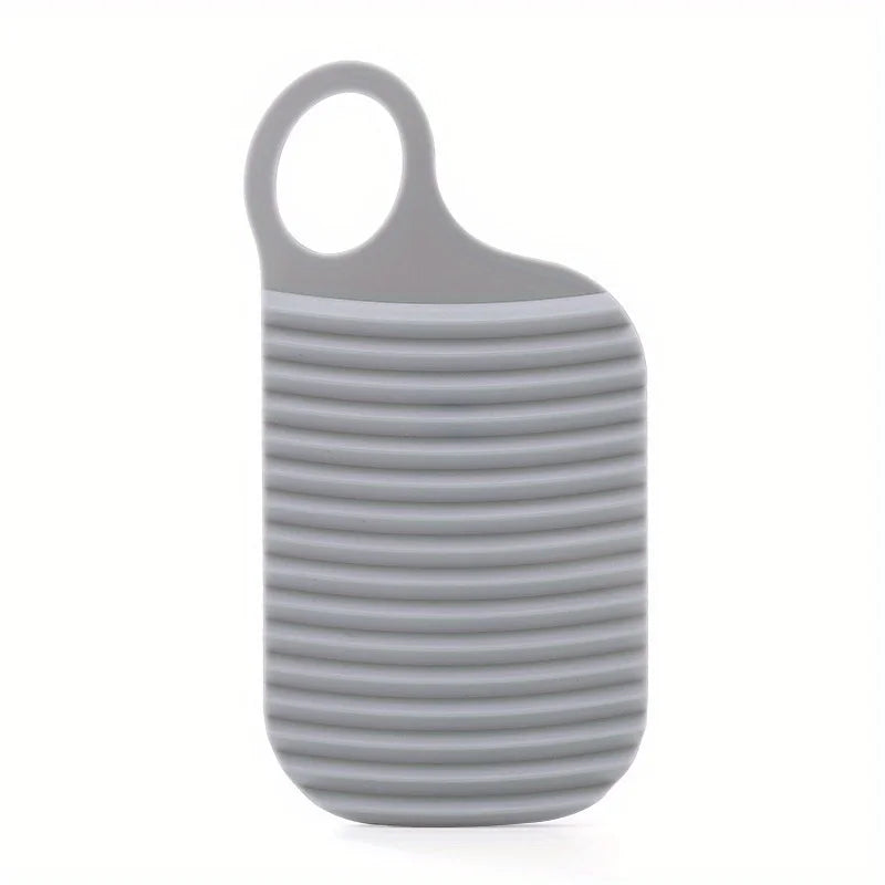 1pc, Household Washboard, Washboard with Hook for Hanging, Non-slip Rubber Washboard, Mini Portable Washboard Qme Gray