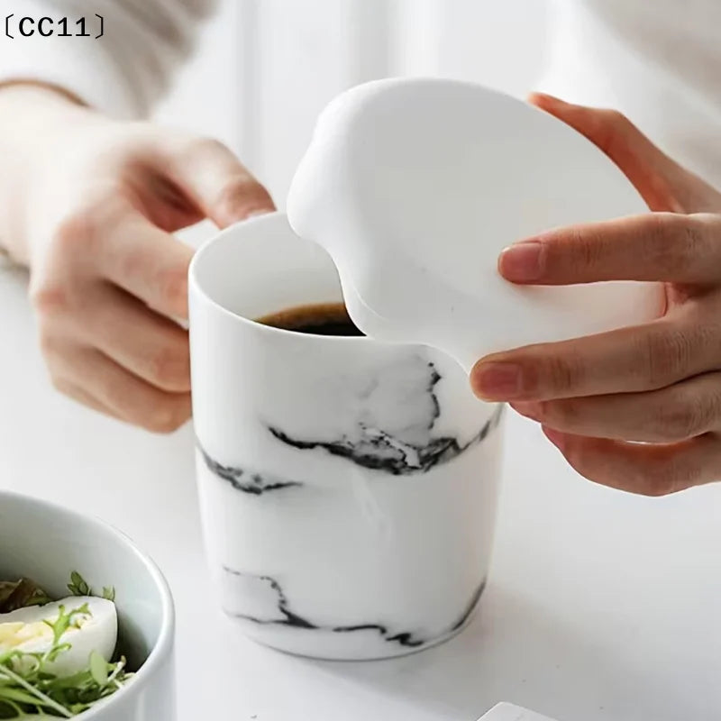 Multi Sizes Silicone Leakproof Mug Lid Heat Insulation Coffee Cup Qme