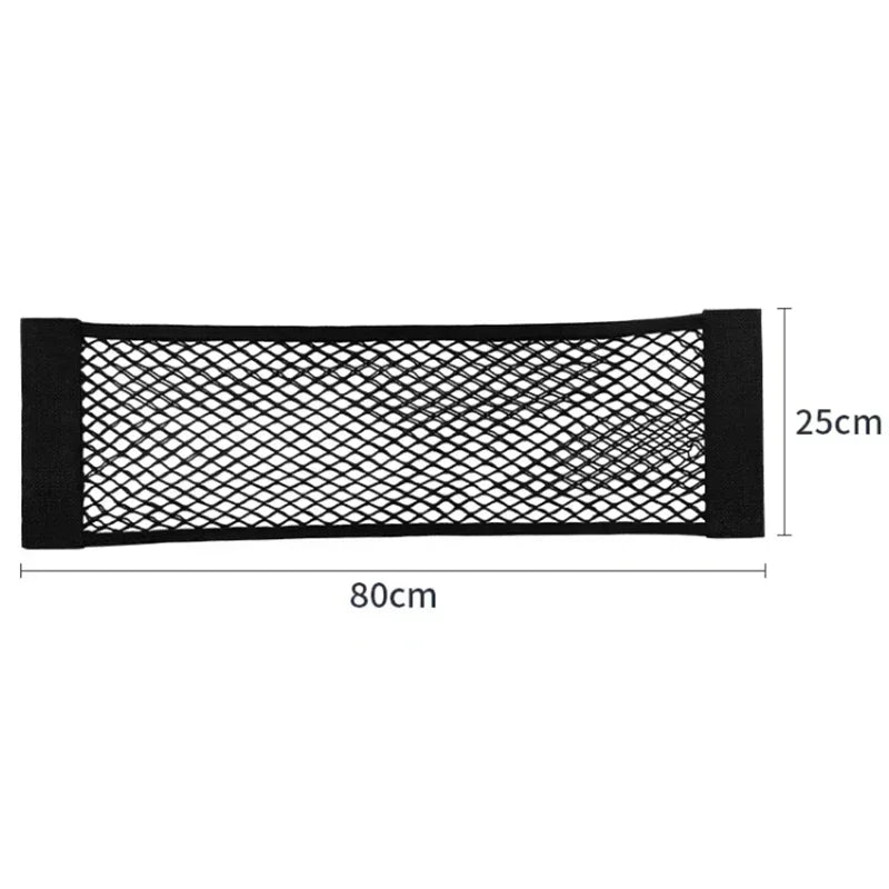 Car Storage Net Stretchable Mesh Pocket Magic Elastic Sticker Qme 80 x 25cm