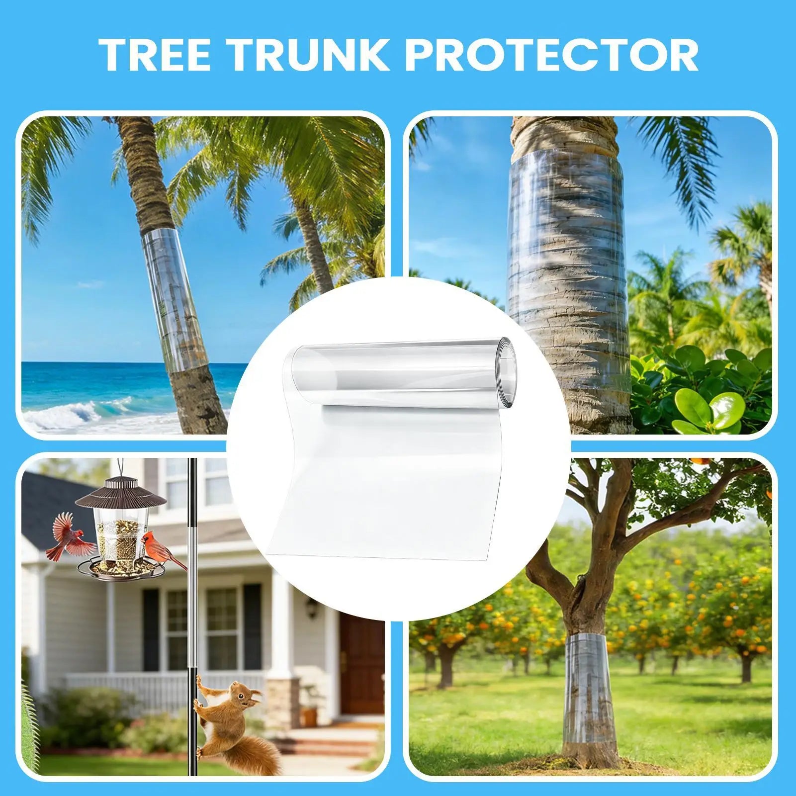 Bird Feeder Baffle Heavy Duty Waterproof Transparent Cover Squirrel Qme