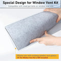 Adjustable Gray Foam Insulation Panels Window Seal Kit For Portable Air Conditioner Vent Gap Filler Home Cooling Accessories Qme Default Title