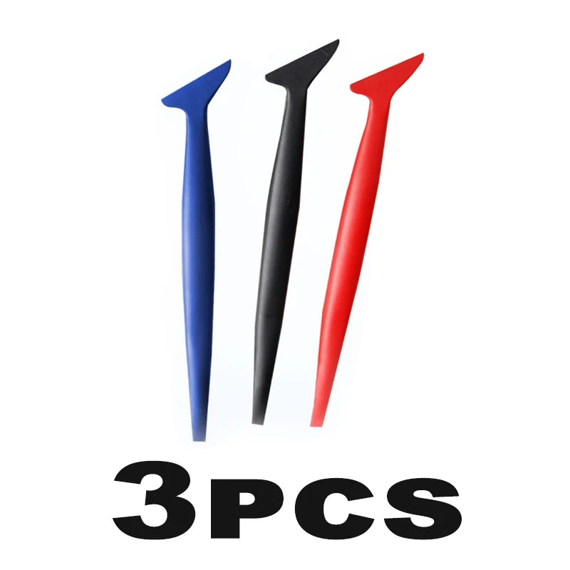 Car Micro Squeegee Curves Slot Tint Tool Set Car Stickers Wrap Vinyl Tools Auto Wrapping Film Installing Scraper Gasket Squeegee Qme 1Set(3PCS)