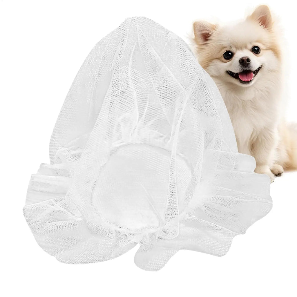Dog Mouth Cover Breathable Soft Mesh Protector Dog Anti Eating Head Mouth Cover for Small Medium Breed Doggy Kitten Outdoor Home Qme