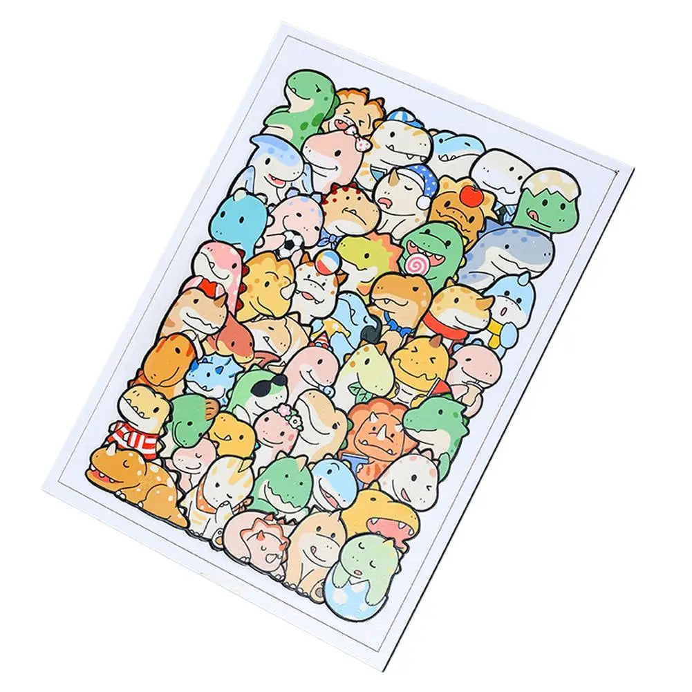50pcs Wooden Cat Puzzles Animal Wooden Puzzle Stacking Toys Educational Puzzle For Kid Boys Girls Gifts Decoration Painting Qme Dinosaur 1