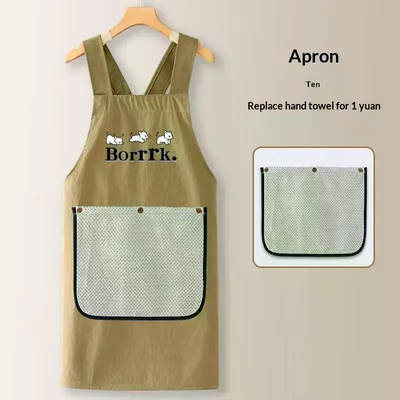 Kitchen Household Cooking Apron Men Women Oil-Proof Waterproof Adult Waist Fashion Coffee Overalls Apron Kitchen Accessories Qme