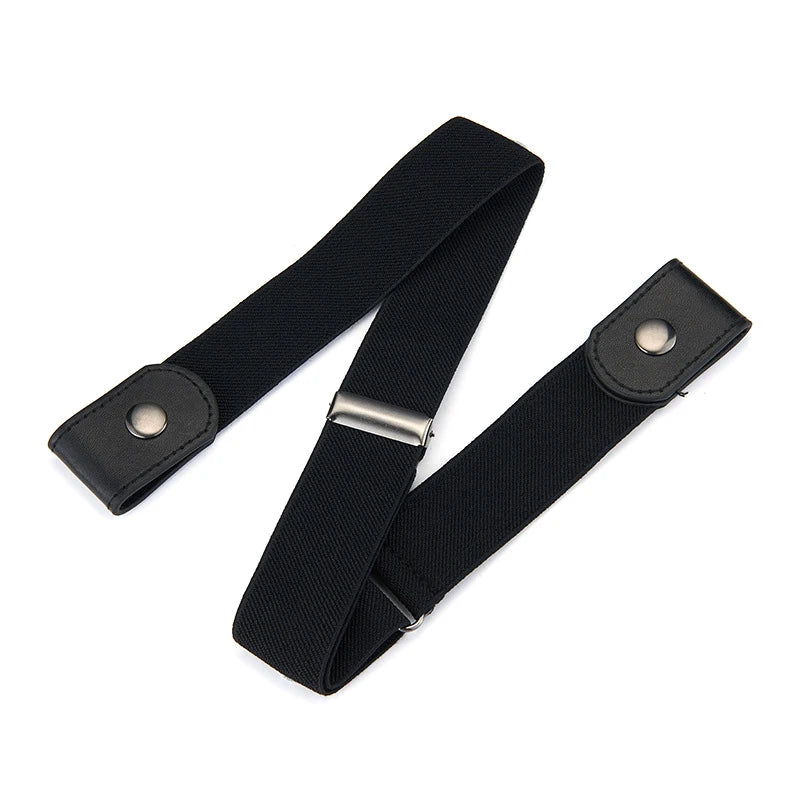 Adjustable Stretch Elastic Waist Band Buckle-free Invisible Belt Qme