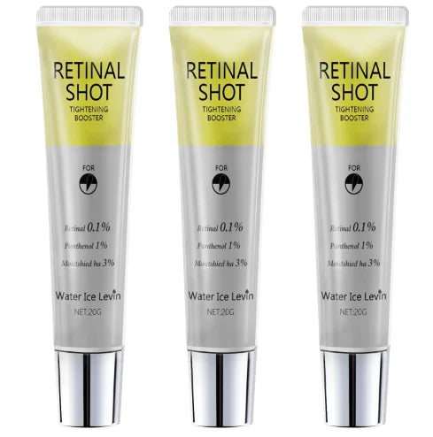 Retinal Shot Tightening Booster Eye Serum with 0.1% Retinal & 3% HA for Firming, Moisturizing & Smoothing Skin. Qme WHITE 20g