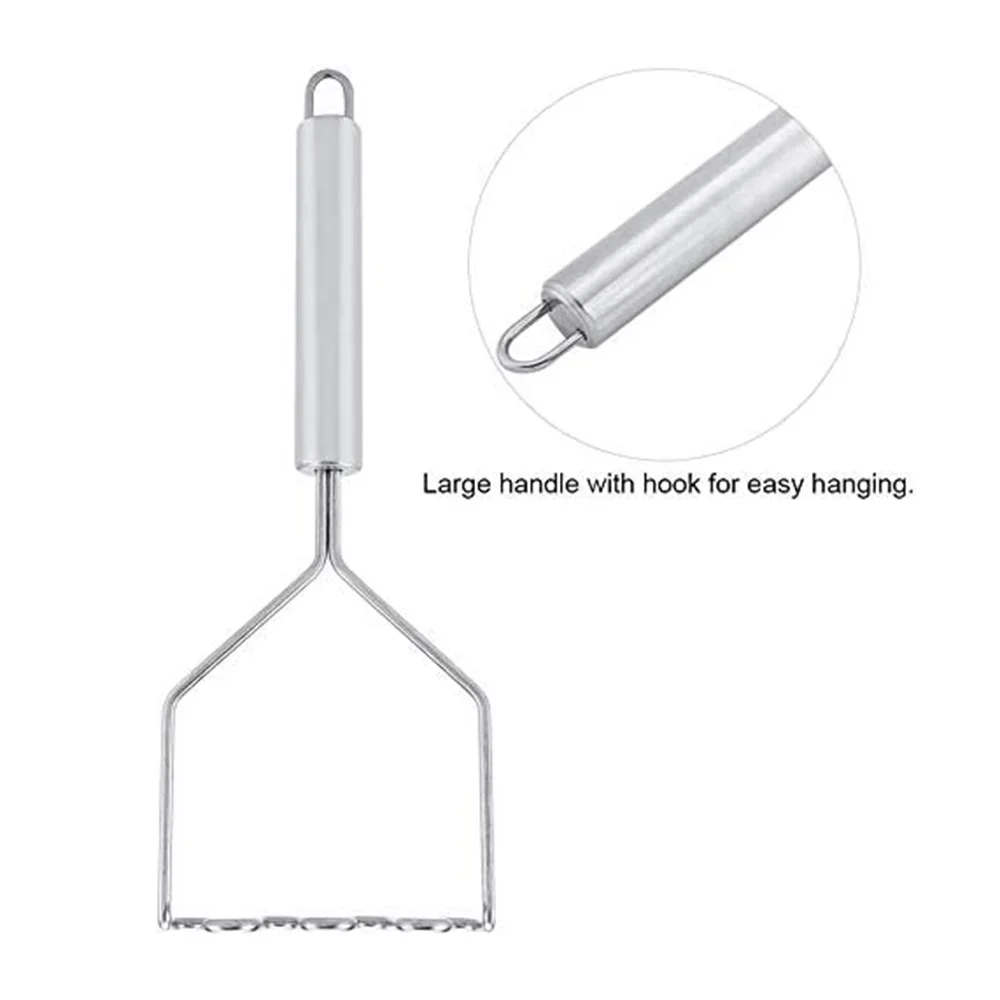 Stainless Steel Potato Masher, Wave Potato Masher, Kitchen Gadgets Qme