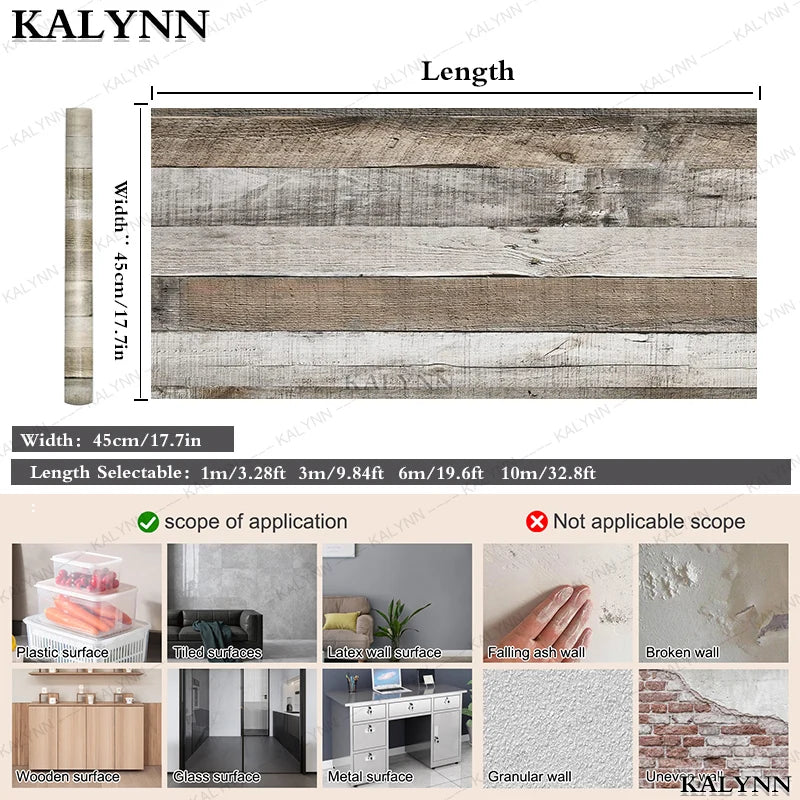 Wood Contact Paper Peel Stick Wallpaper Self Adhesive Removable Qme