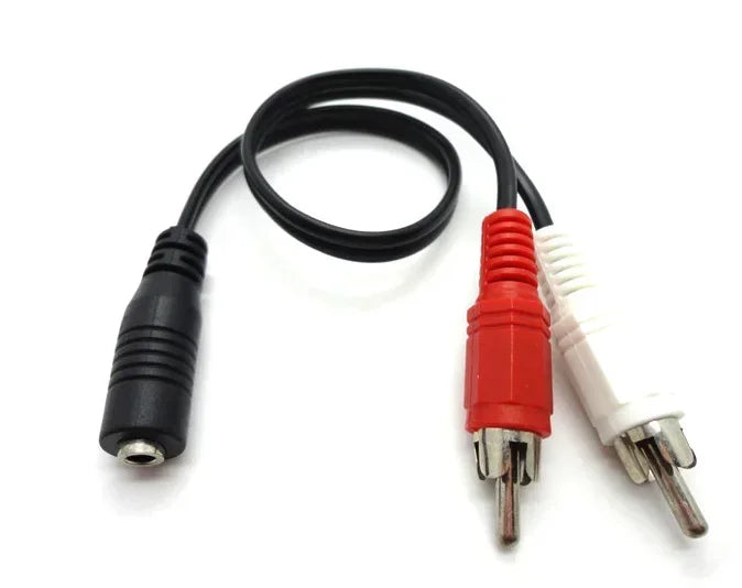 Universal RCA Cable 3.5mm Jack Stereo Audio Cable Female To 2RCA Male Socket To Headphone 3.5 AUX Y Adapter for DVD Amplifiers Qme