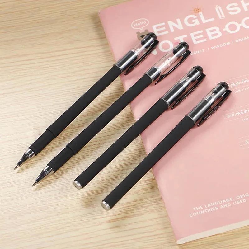 Gel Pens,10 Pcs 0.5mm Black Ink Pens Fine Point Smooth Writing Pens, for Journaling Note Taking, Office School Supplies Qme