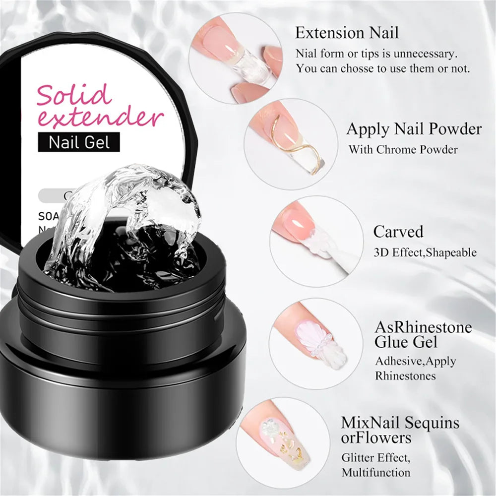 Non Stick Hand Solid Extension Nail Gel 3D Sculpting Soak Off UV LED Qme